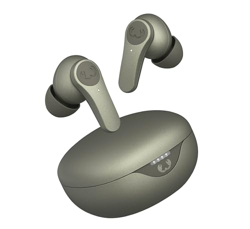Fresh 'n Rebel Twins Rise, Auriculares In-Ear Bluetooth con Cancelación de Ruido Híbrida, Modo Ambiente, Bluetooth Multipunto, A Prueba de Salpicaduras (IPX4), 30h de autonomía (Dried Green)