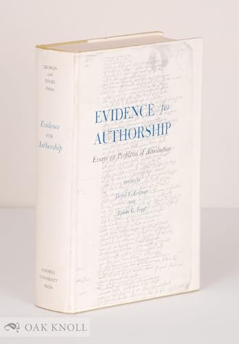 Evidence for Authorship - Essays On Problems Of... [Unknown] B000K08NJU Book Cover