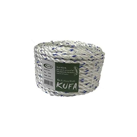 KUFA Sports 5/16" x 100' Non-Lead Sinking Line, for Crab Trap, Lobster Trap,Prawn Trap (CL-1), White Cover