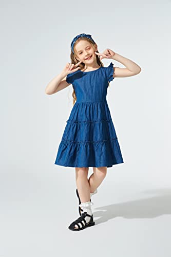 J.esterguard Girls Denim Dresses Sleeve A-Line Casual Dresses Sundress, Fit 14-16Years Party Dresses For Girls1641-5-7 #TOP3