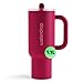 waterdrop® Borraccia Termica con Cannuccia 1.1 Litro - Freddo per 12 Ore -, Acciaio inox senza BPA, Tazza Termica, Thermos Cup, Bicchiere Cannuccia, bottiglia acqua immagine