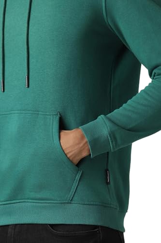 Image of Van Heusen Men's Hooded Neckline Full Sleeve Premium Cotton Blend Sweatshirt for Men | Effortless Styling | Comfort Wear