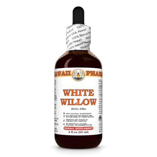 White Willow (Salix Alba) Dry Bark Tincture, All Natural, Vegan, Pure Liquid Extract - 2 fl.oz
