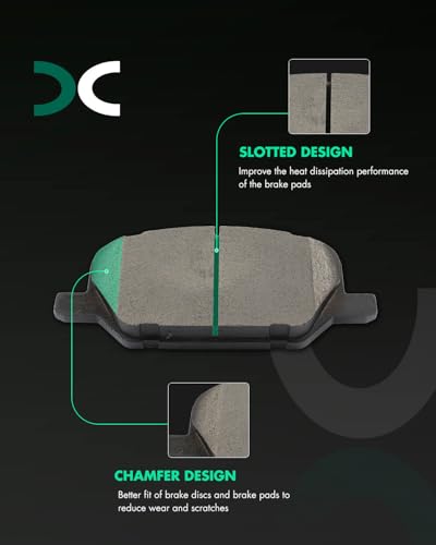 Image of SCITOO D2314-9549 Disc Brake Pads Sets Front Ceramic Brake Pads w /Hardware