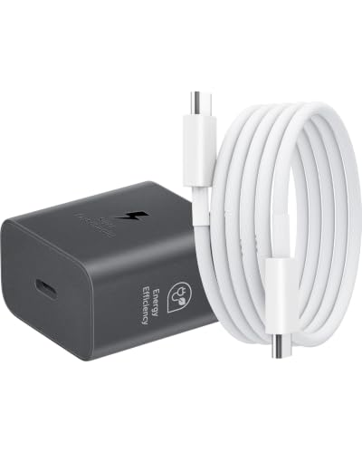 Image of Original Samsung 25W Charger USB Type C Adapter for Samsung Galaxy Z Fold 6 /5 /4,Z Flip6 /5 /4, S25 /S24 /S24+ /S24 Ultra, S23 /S23+ /S23 Ultra /S23 FE, M17 5G with Type C Cable-Grey