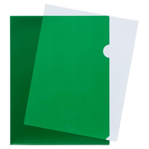Pochettes en plastique pour ranger vos cours et rapports avec ce lot de 120 chemises vertes