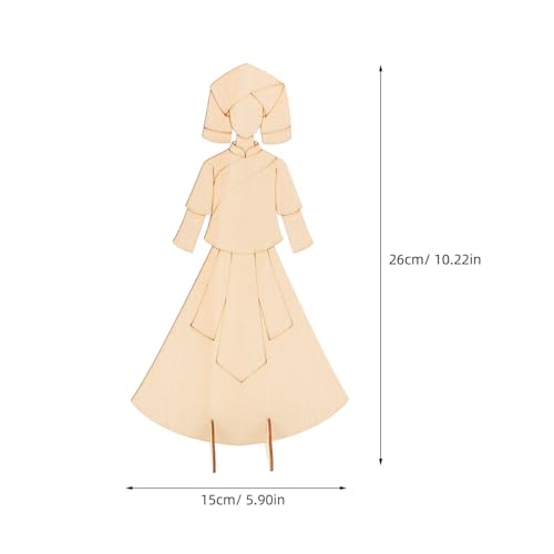 SEWACC Artesanato Em Madeira Inacabado 6 Peças De Modelo De Madeira DIY Silhueta Recortes De Madeira