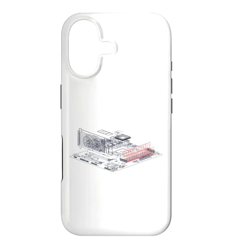 Image of RAM Card Wireframe Computer Motherboard IT Tech Geek Nerd Case for iPhone 17