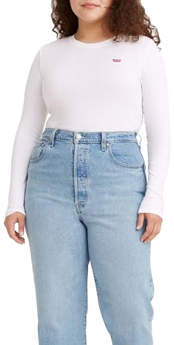 Levi's Damen Long-Sleeve Baby Tee White + S