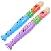 Kisangel Small Wooden Recorders for Toddlers 2pcs Colorful Piccolo Flute for Kids Learning Rhythm Musical Instrument Baby Early Education Music Sound Toys