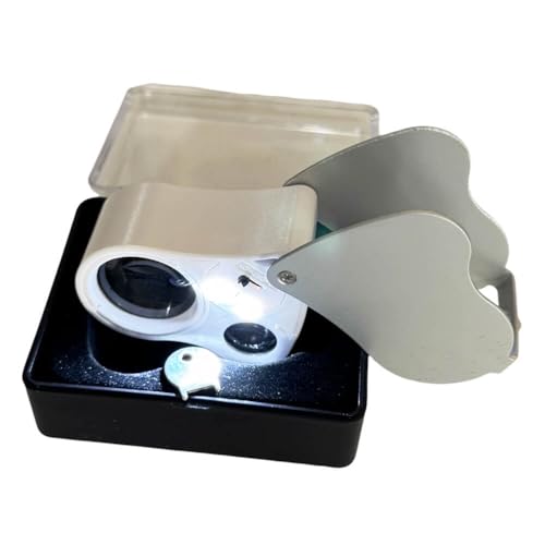 LED and UV Jewellery Folding loupe with magnifications 25x and 50x