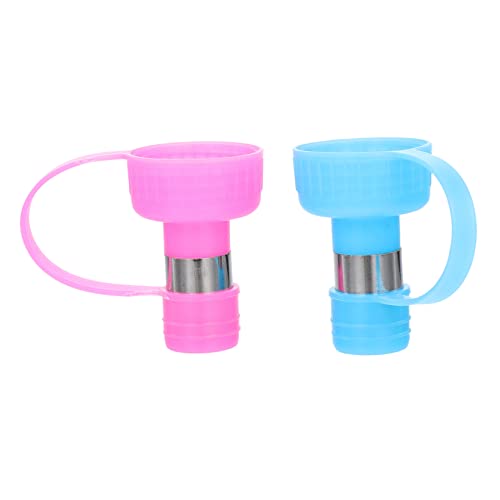 Mikikit 2pcs Pet Water Bottle Cap for Dog Cat Rabbit Puppy Small Animal Kettle Lid Easy to Use Maintain Ideal for Travel