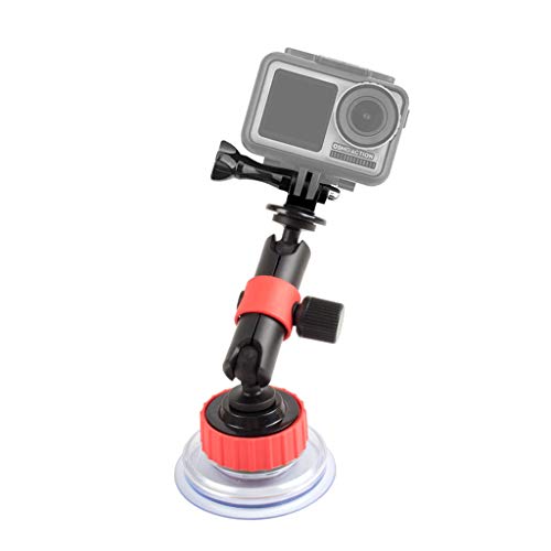 DOGZI Cámara Deportiva con Soporte Giratorio de Ventosa de 360 Grados para dji OSMO Action Cámara/GoPro/Xiaomi Deportes Cámara (Negro)