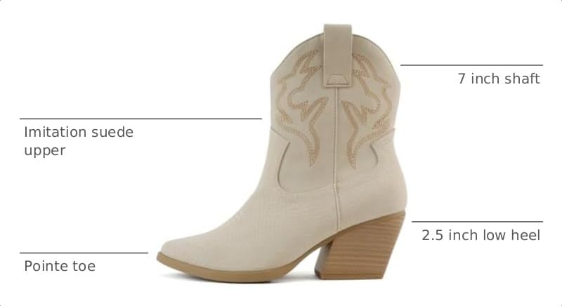 Image of Soda inchBLAZING inch ~ Women Western Bootie Pointe Toe with Low Heel (Wide Fit Available)