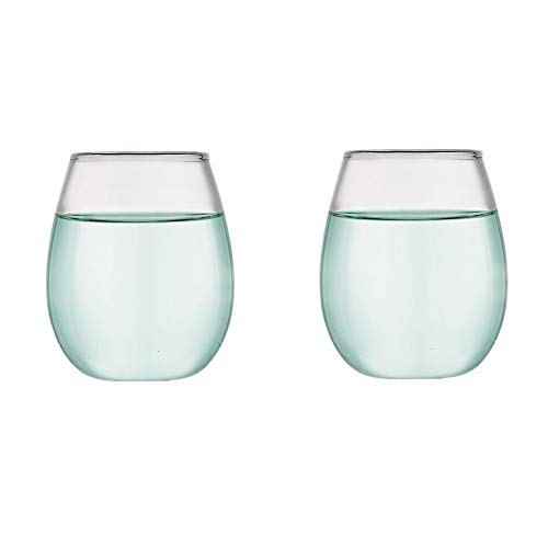 ChuckSss Verre à Eau pour Vin, Jus, Whisky. Parfait pour la Maison, Restaurants et Fêtes. Nettoyage Facile, Verre Clair, 400 ML / 13.5 Once (Style A)