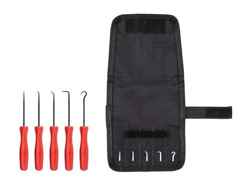 Image of TEKTON Pointed Pick and Hook Set with Pouch (5-Piece) | PNH90402 | Made in USA