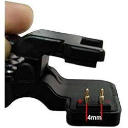 Cargador Universal Smartwatch 2 Pines NXACETN Ver Cable De Carga 2 / 3pin 4/5 / 6mm Adaptador De Pulsera Inteligente Portátil Cargador Clip Negro 4 mm 2 Pines