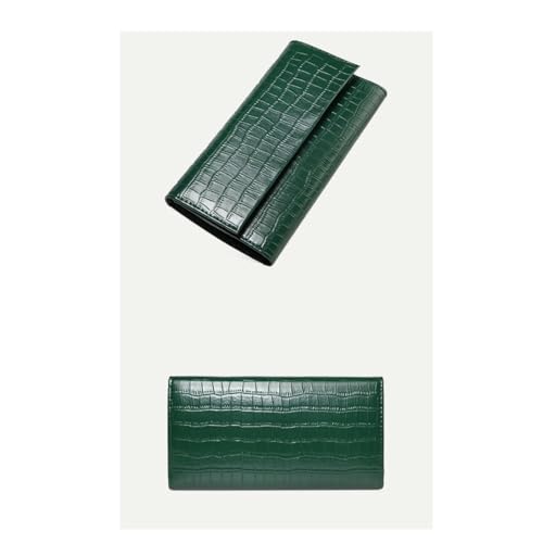 Women's Business Wallets, Blocking Wallet, Money Organisers, Genuine Leather Money Clips, Coin Purses Pouches (Green)3