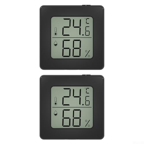 Innovador mini sensor digital que proporciona información clave sobre las condiciones climáticas de tu hogar (negro)
