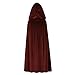 Regenboog Kids Velvet Cape with Hood,39inch,Brown Cloak for Kids,Short Velvet Cape Women