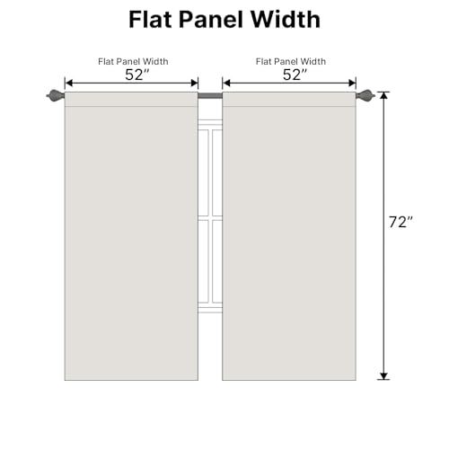 Image of H.VERSAILTEX Blackout Curtains Thermal Insulated Window Treatment Panels Room Darkening Blackout Drapes for Living Room Back Tab /Rod Pocket Bedroom Draperies (2 Panels, Pale Oak, 52 x 72 Inch)