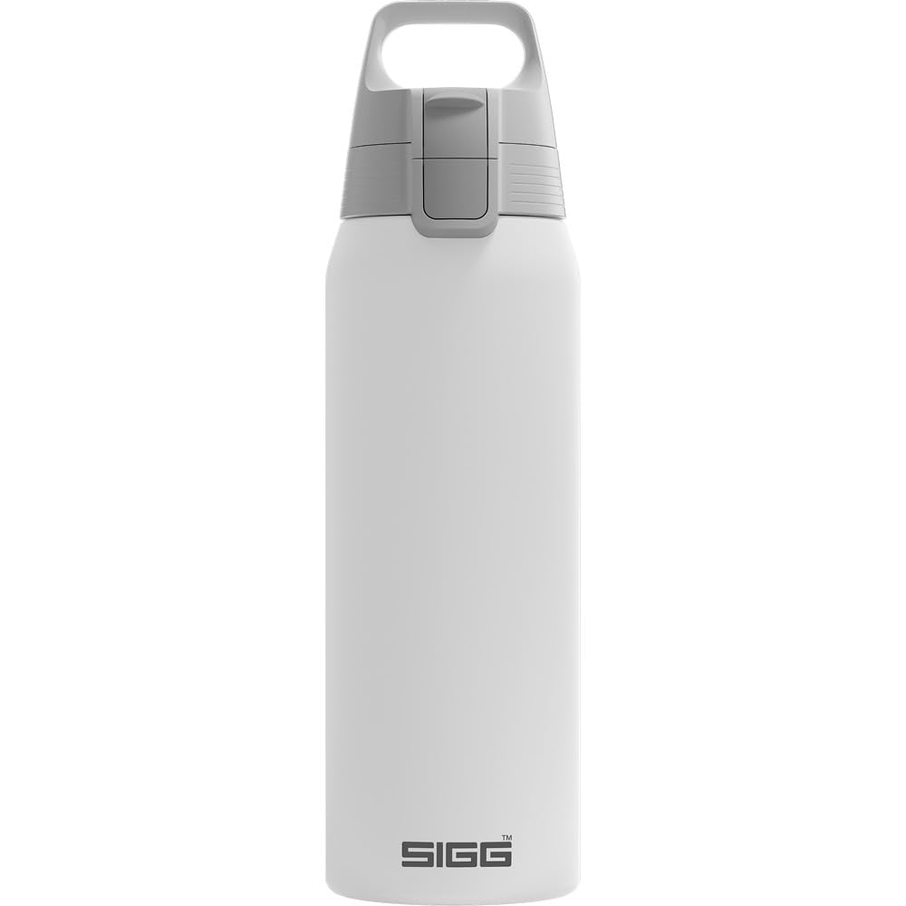 SIGG - Insulated Water Bottle - Shield Therm One White - Suitable for Carbonated Beverages - Leakproof - Dishwasher Safe - BPA Free - 90% Recycled Stainless Steel - White - 0.75L