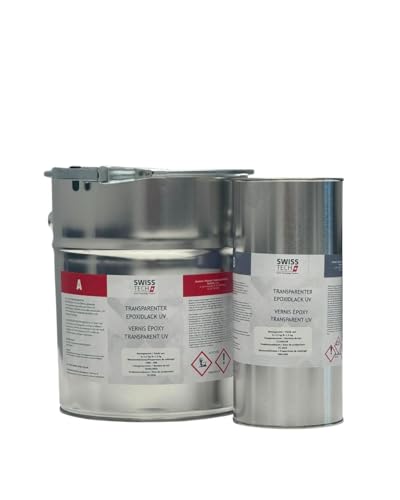 Baumax Vernis Époxy Transparent 4,8 KG pour 40 m² | Résine Époxy 2K de Protection pour Sol de Garage & Sol en Béton | Brillant, Résistant aux UV,...