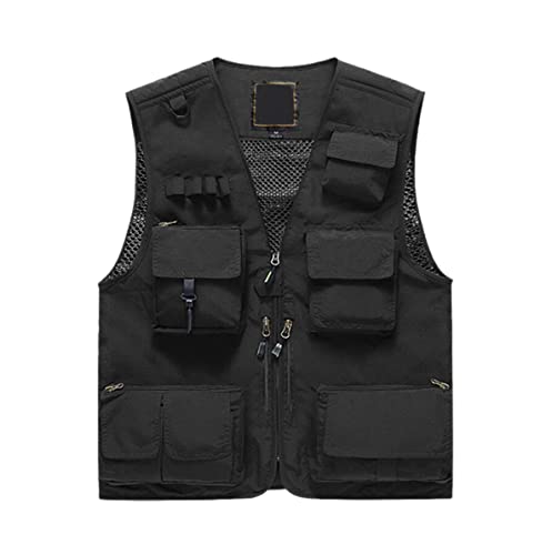 Gilet de pêche multi-poches pour homme veste sans manches séchage rapide