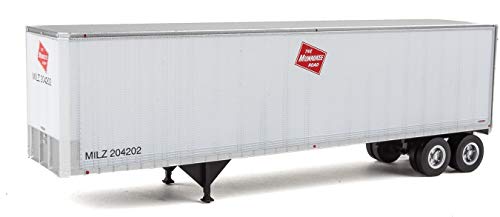 Walthers HO Scale 40' Trailmobile Trailer 2-Pack Milwaukee Road (White/Red Logo)