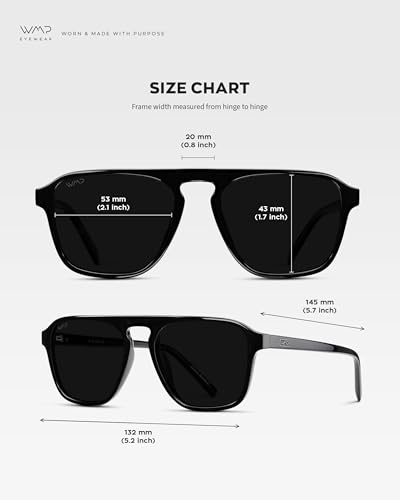 Image of WearMe Pro Polarized Modern Aviator One-Bridge Square Mens Sunglasses