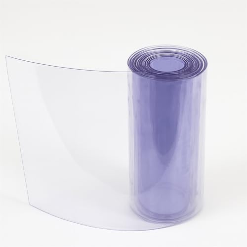 Image of Byson Vinyl Strip 200 mm Wide x 8 Feet Long, 2mm Thick Clear Vinyl Curtain Plastic Pet Door /Flaps PVC Replacement Strips for Walk in Freezer /Cold Room
