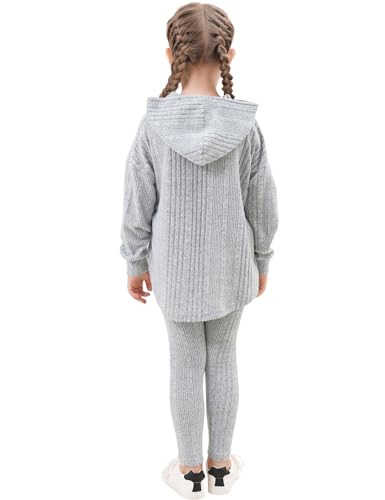 Image of LecGee Women Fall Casual Hoodie Set Long Sleeve Oversized Sweatshirt Elastic Waist Legging Pant 2 Piece Outfit Tracksuit
