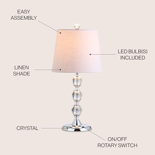 Jonathan Y JYL2026A Hudson 20 Inch Crystal Mini Led Table Lamp Traditional,Frenchcountry,Transitional thumb #1