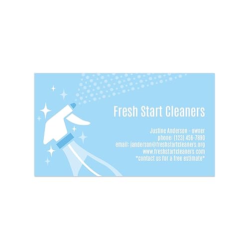 House Keeping Cleaning Personalized Business Cards / 100 Custom Cleaning