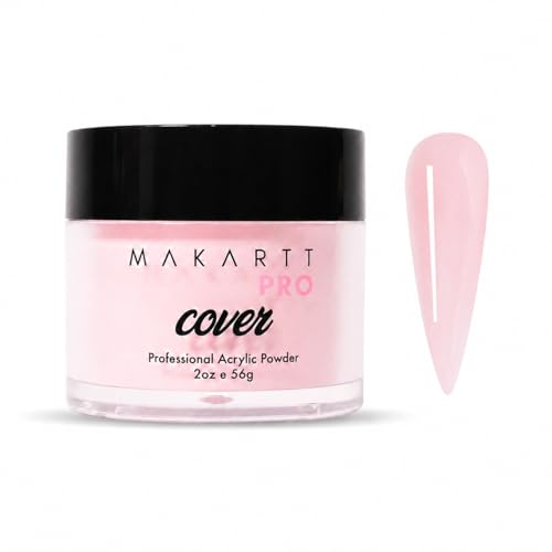 MakarttPro Acrylic Powder – Durable, Long-Lasting, Easy-Apply Formula for Nail Extensions, Overlays, Sculpting & Nail Art – 56g/2oz – Rose Petal, Perfect for Pros and At-Home Use