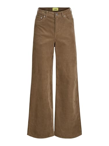 Pantalon velours côtelé marron loutre JJXX Jxgelly Tokyo coupe haute chic