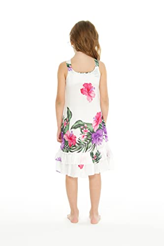Girl Hawaiian Tank Ruffle Edge Dress in Pretty Tropical2