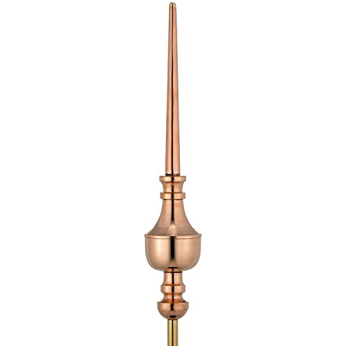 Good Directions 742 Victoria Finial, 27" W/Mount, Polished Copper #TOP18
