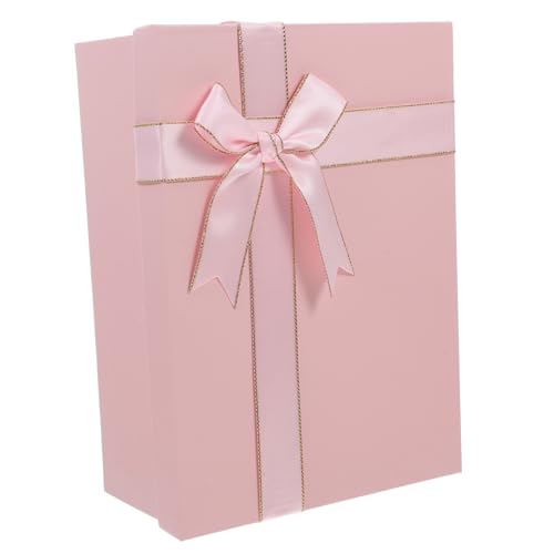 BRIGHTFUFU Multipurpose Large Boxes Paper Festival Box Ribbon Bow Rectangular Shape for Wrapping Party Dec