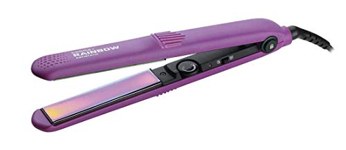 Preisvergleich Produktbild GAMMAPIU' Professioneller Haarglätter Rainbow, Langer Glatteffekt, Bügeleisen, Eliminiert Elektrostatik, Verriegelungsknopfverschluss, Einstellbare Temperaturen, Schnellheizung, Italienischer Stecker