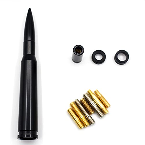 Image of 5.5 inch 50 Cal Bullet Car Truck Antenna Mast Vehicle Short Radio Antenna Replacement for Ford F Series Super Duty Ranger Explorer Dodge RAM 1500 2500 3500 Classic Pickup Trucks