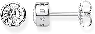 Thomas Sabo Women Stud Earrings White Stone 925 Sterling Silver H1963-051-14