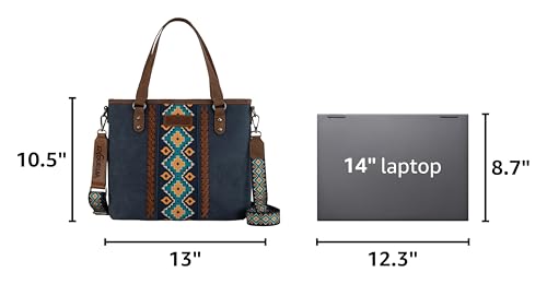 Image of Montana West X Wrangler Tote Bag for Women Western Purses with Detachable Strap Medium Satchel Handbags | with Crossbody Strap