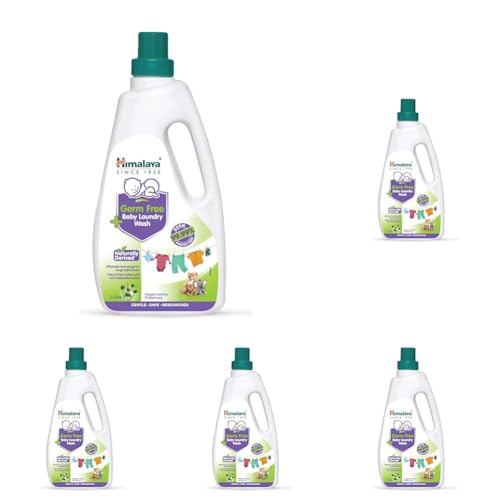 Image of Himalaya Germ Free Baby Laundry Detergent with Plant Based Cleansers & Biodegradable Ingredients (Bottle, 1 Litre) (Pack of 5)