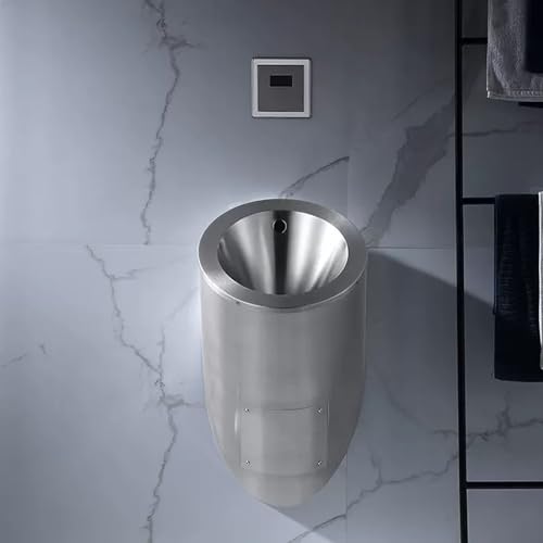 OTQEFTN Wall Mounted Sensor Urinal, 304 Stainless Steel Urinal, Men's Flushing Urinal, Bathroom Toilet Spill Proof, Used in Hotels, Schools Public