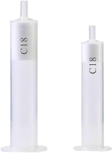 C18 SPE Cartridge Solid Phase Extraction Carbon 18 (capped) Filler SPE Column Filler for HPLC Chromatography Column 1.5ml 3ml 5ml 12ml(100mg 1ml 20 pieces)