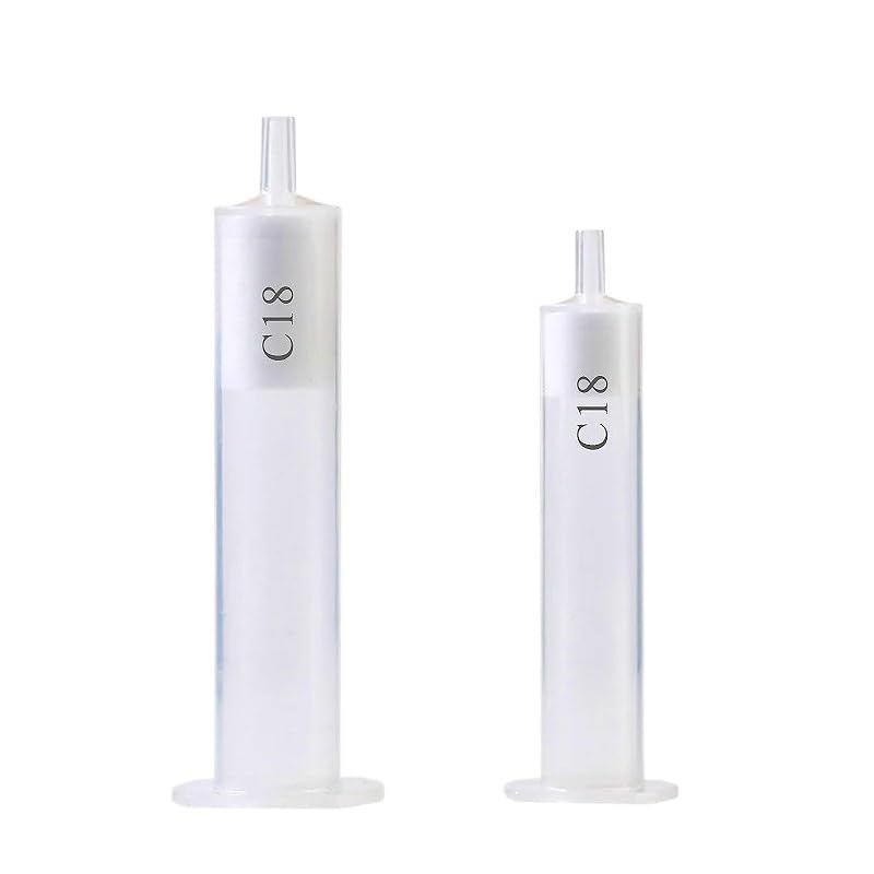 C18 Cartucho SPE Extracción en fase sólida Carbón 18 (tapado) Relleno Columna SPE Relleno for HPLC Columna de cromatografía 1 ml 3 ml 6 ml 12 ml(2000mg 12ml 4 pieces)
