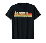 First Names Apparel Jeremy Unisex-Adults and Kids Black Small Crew Neck Short Sleeve T-Shirt Personalized Gift T-Shirts Christmas Birthday