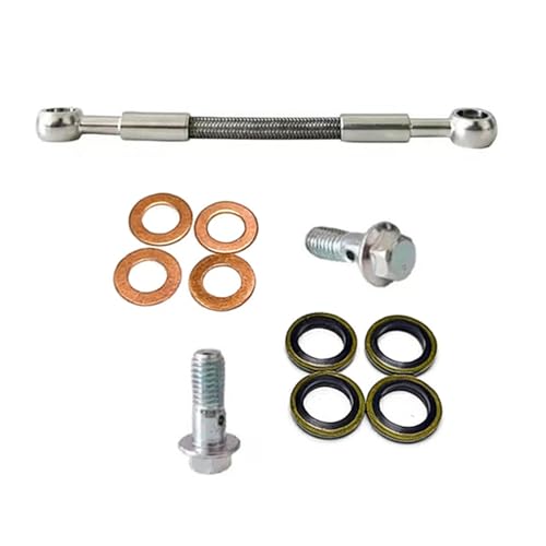 Tubo de aceite para freno de moto M8 de 420cm plateado