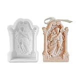 Vela 3D de silicona con forma de vela, única Navidad (1)